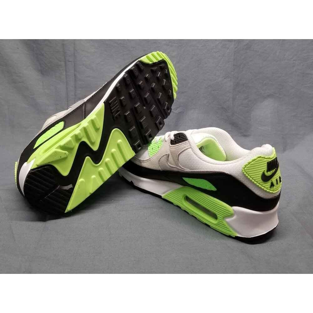 Nike Air Max 90 Sneakers White Volt Mens Size 9.5 Display NEW IN BOX! - Picture 2 of 14